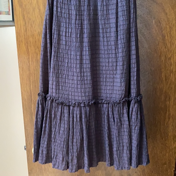 Free people brown summer dress with full separate lining & Narrow Braided belt. - Picture 6 of 15